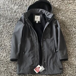 Roots73 Elkpoint Ladies Softshell Charcoal Gray Hooded Jacket